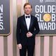 Domhnall Gleeson at the Golden Globes 2023 red carpet