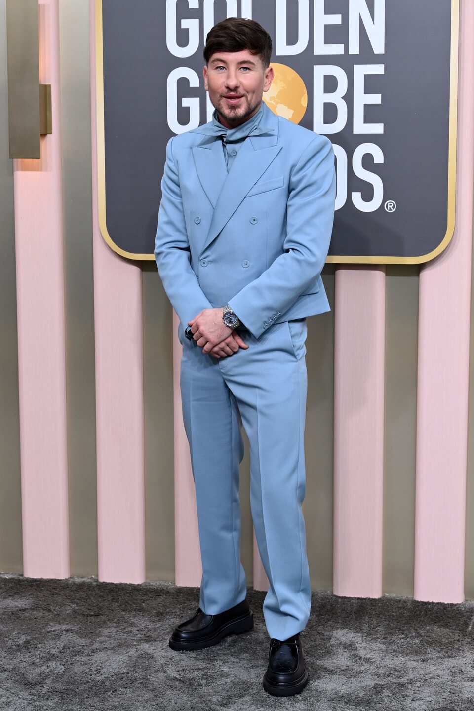 Barry Keoghan at the Golden Globes 2023 red carpet