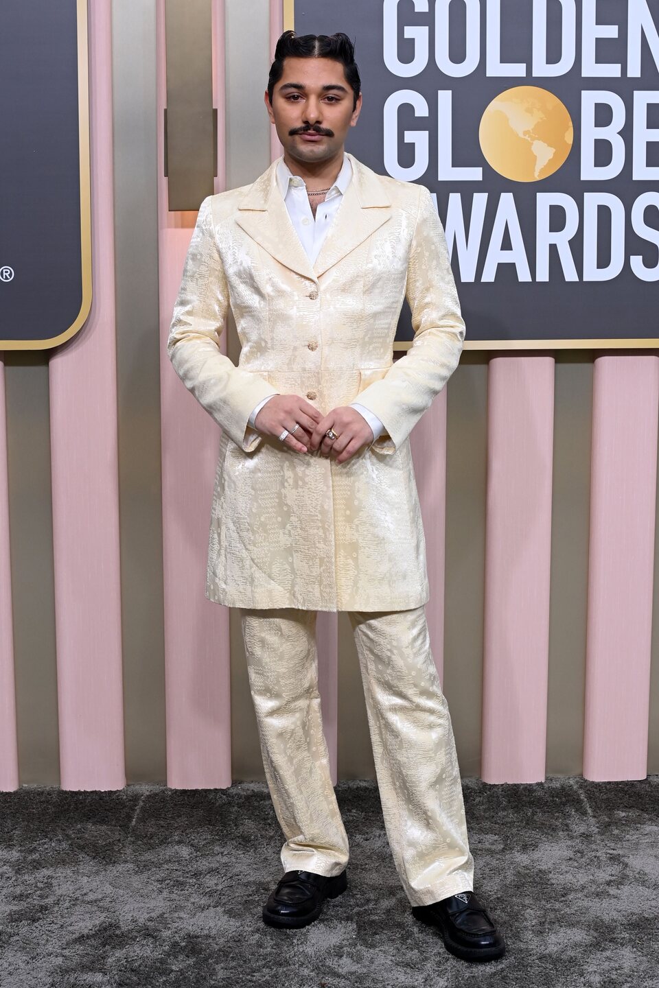 Mark Indelicato at the Golden Globes 203 red carpet