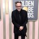 Tim Burton at the Golden Globes 2023 red carpet