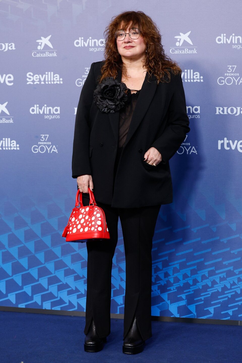 Isabel Coixet at the blue carpet of the Goya Awards 2023