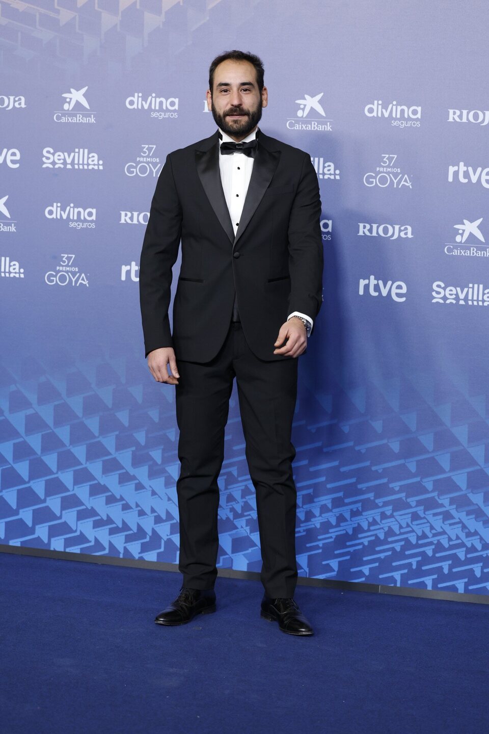 Jesús Carroza at the blue carpet of the Goya Awards 2023