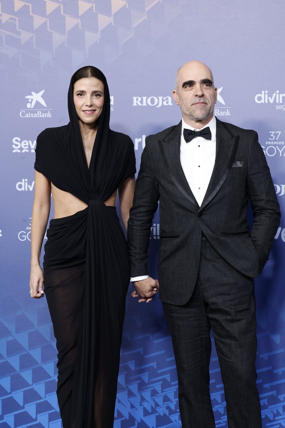 Luis Tosar and Luisa Mayol at the blue carpet of the Goya Awards 2023