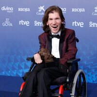 Telmo Irureta at the winner's carpet of the 2023 Goya Awards