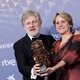 Gaizka Urresti and Paula Labordeta at the winner's carpet of the 2023 Goya Awards