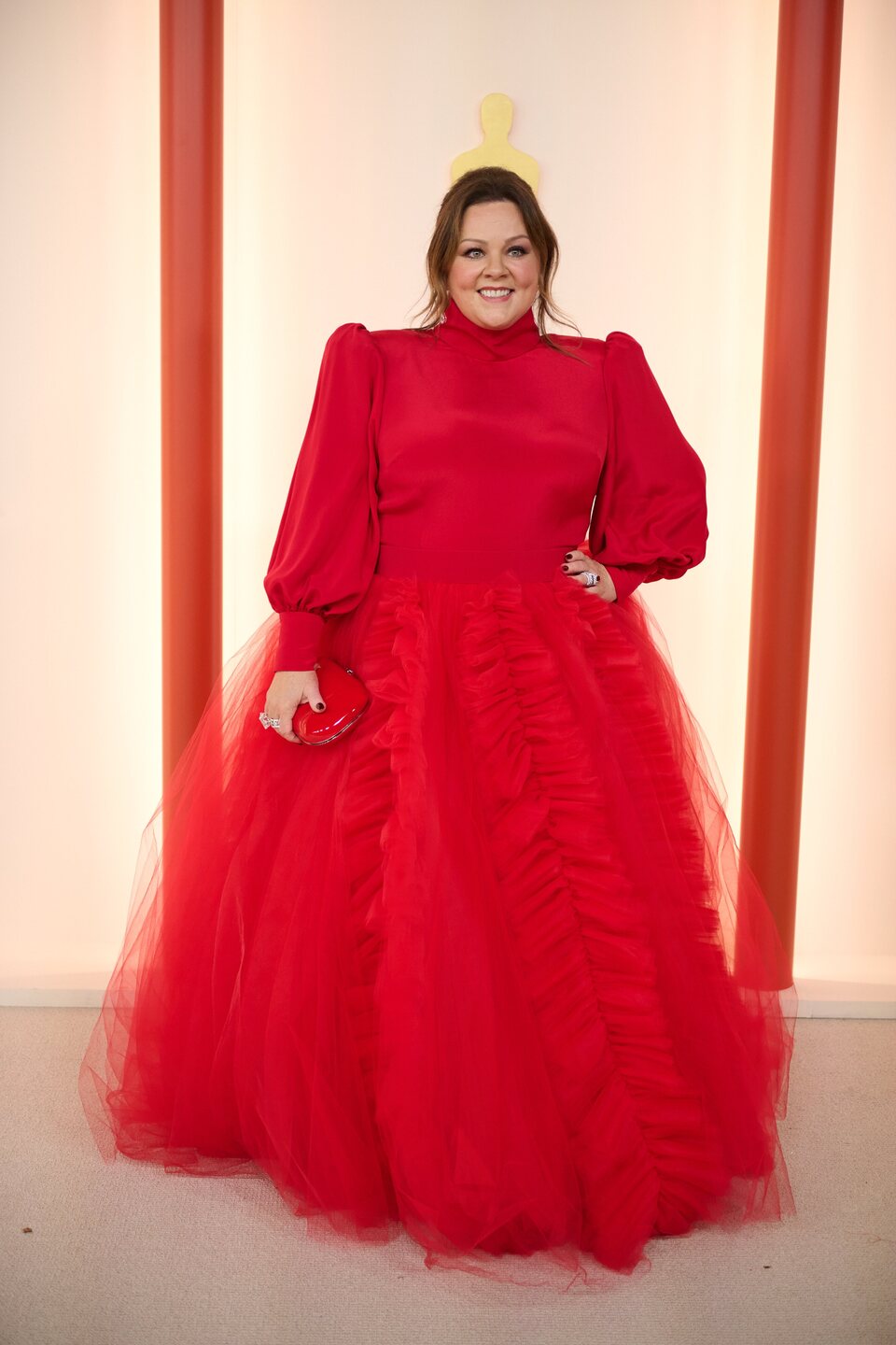 Melissa McCarthy at the champagne carpet of the Oscar Awards 2023