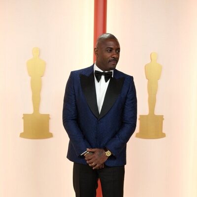 Idris Elba at the champagne carpet of the Oscar Awards 2023