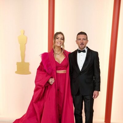 Antonio Banderas and Nicole Kimpel at the champagne carpet of the Oscar Awards 2023