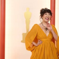 Sandra Oh at the champagne carpet of the Oscar Awards 2023