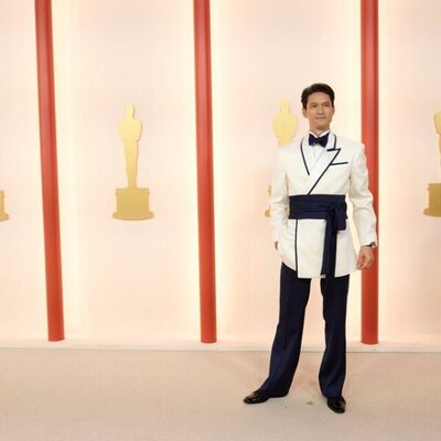 Harry Shum Jr. at the champagne carpet of the Oscar Awards 2023