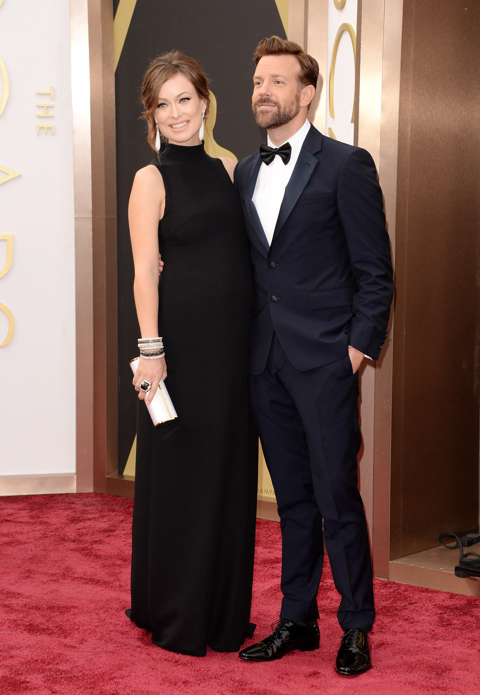 Olivia Wilde and Jason Sudeikis at the 2014 Oscars