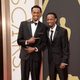 Faysal Ahmed y Barkhad Abdi at the 2014 Oscars