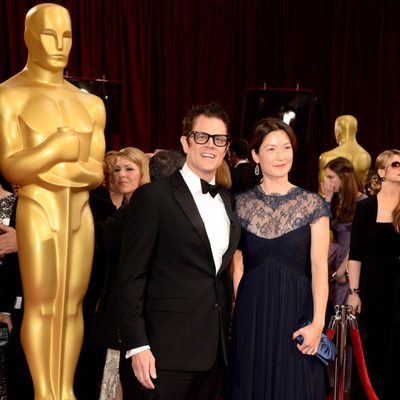 Johnny Knoxville and Naomi Nelson at the 2014 Oscars