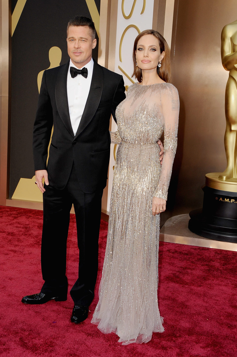 Angelina Jolie and Brad Pitt at the 2014 Oscars