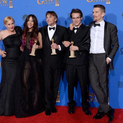 The team of 'Boyhood', winner of the Golden Globe 2015 for the best drama film