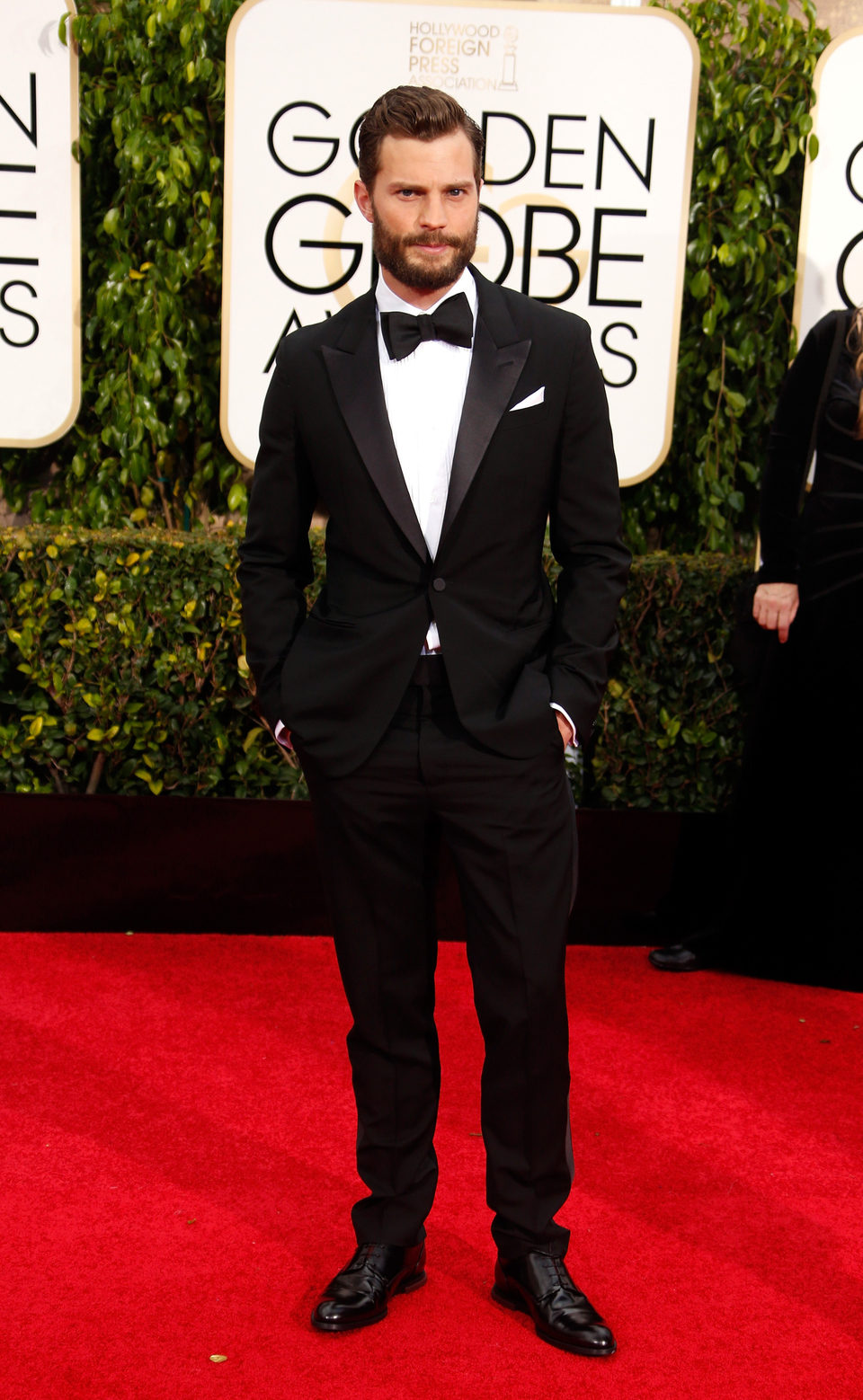 Jamie Dornan at the Golden Globes 2015 red carpet