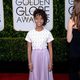 Quvenzhané Wallis at the Golden Globes 2015 red carpet