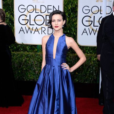 Julia Goldani Telles at the Golden Globes 2015 red carpet