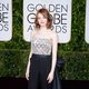 Emma Stone at the Golden Globes 2015 red carpet