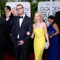 Liev Schreiber and Naomi Watts at the Golden Globes 2015 red carpet