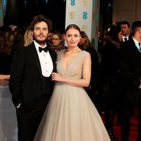 Laura Haddock and Sam Claflin at the BAFTA 2015