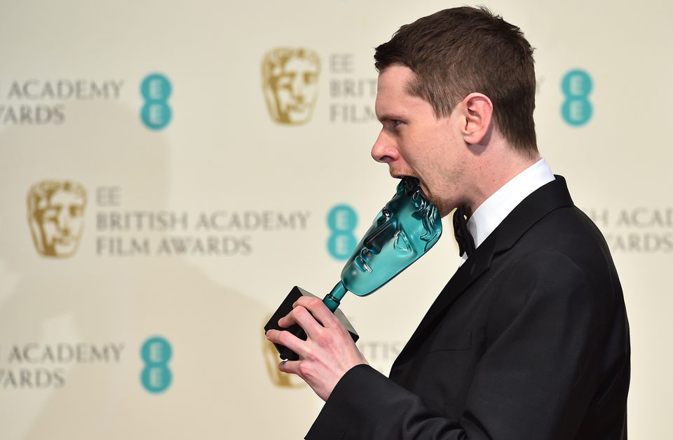 Jack O'Connel posses with his best rising star at the BAFTA 2015