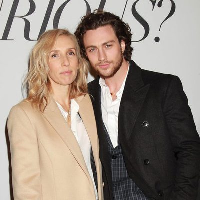 Sam Taylor-Johnson and Aaron Taylor-Johnson at the 'Fifty Shades of Grey' fan event in New York