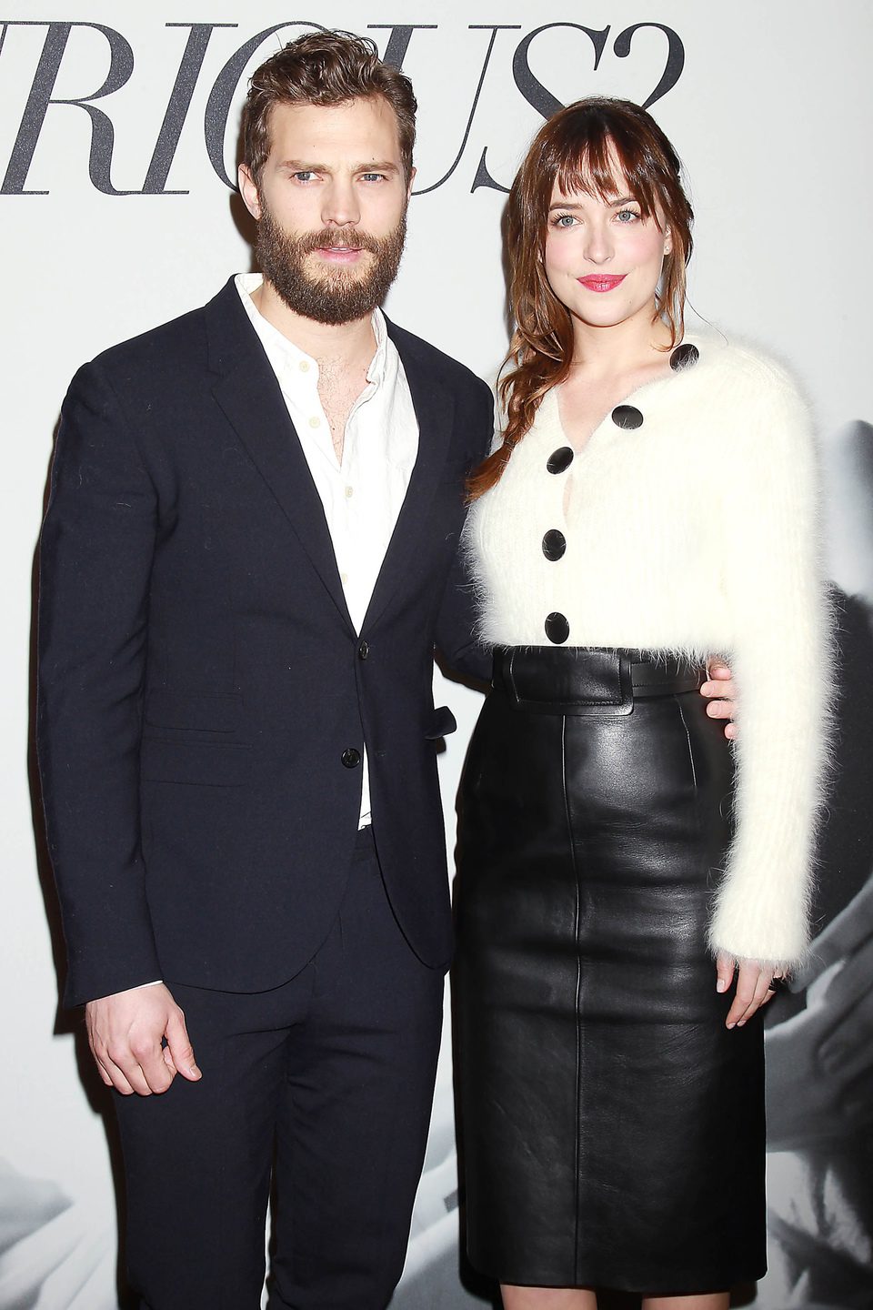 Jamie Dornan and Dakota Johnson at the 'Fifty Shades of Grey' Fan Event in New York