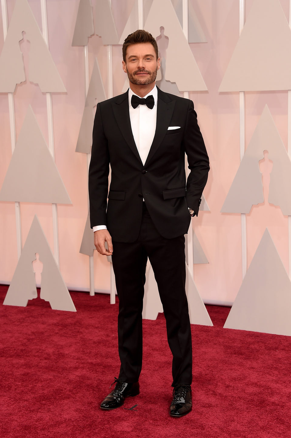 Ryan Seacrest at the Oscar 2015 red carpet