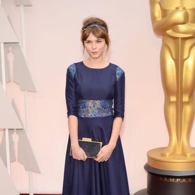 Agata Trzebuchowska at the Oscars Awards 2015 red carpet