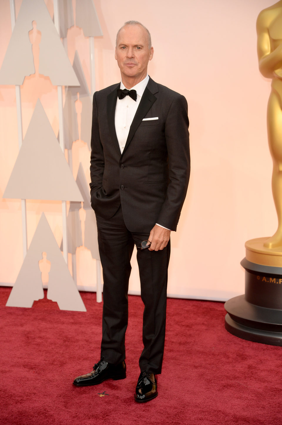 Michael Keaton at the Oscars Awards 2015 red carpet