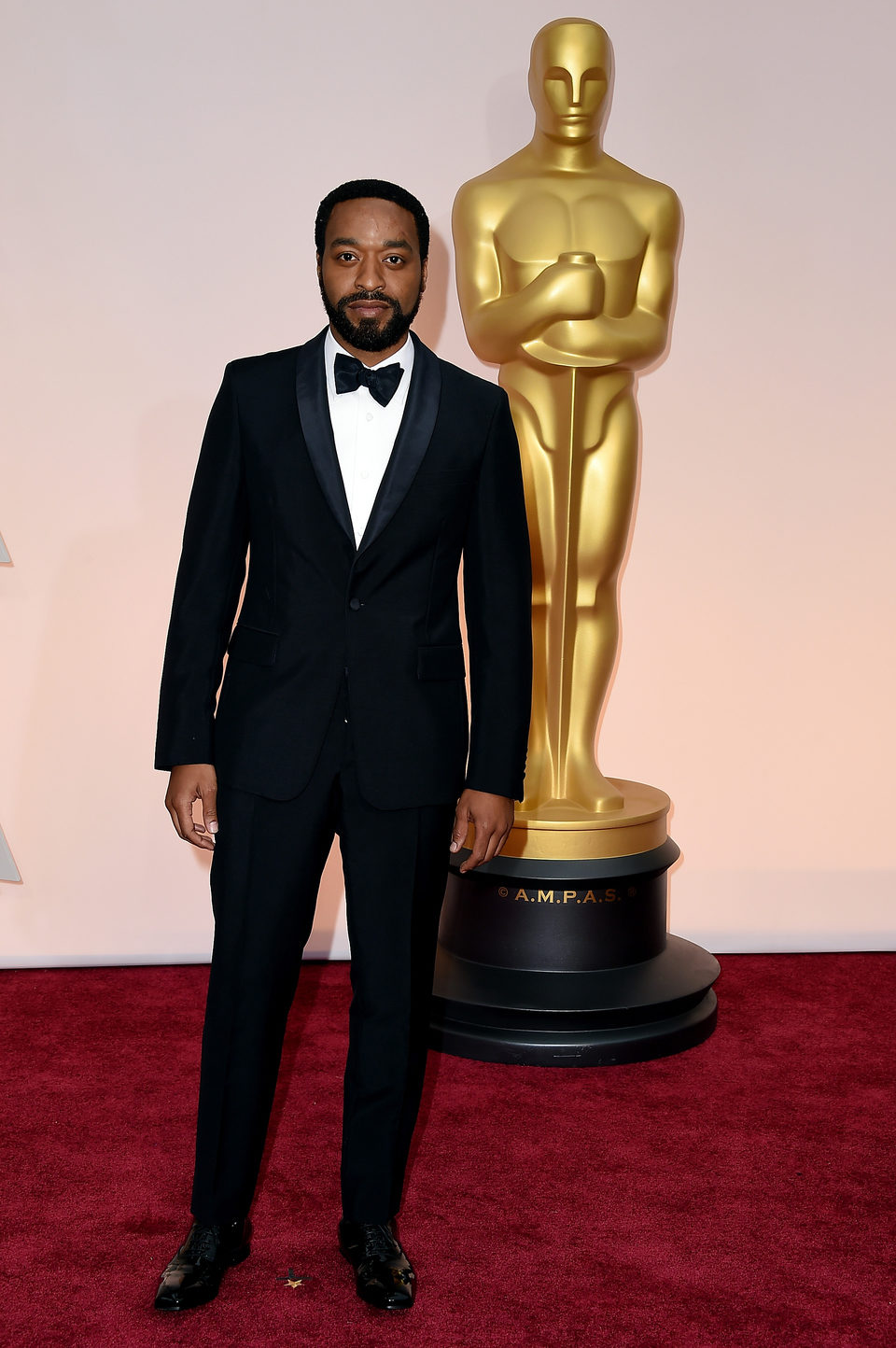 Chiwetel Ejiofor poses at the red carpet of the Oscar 2015