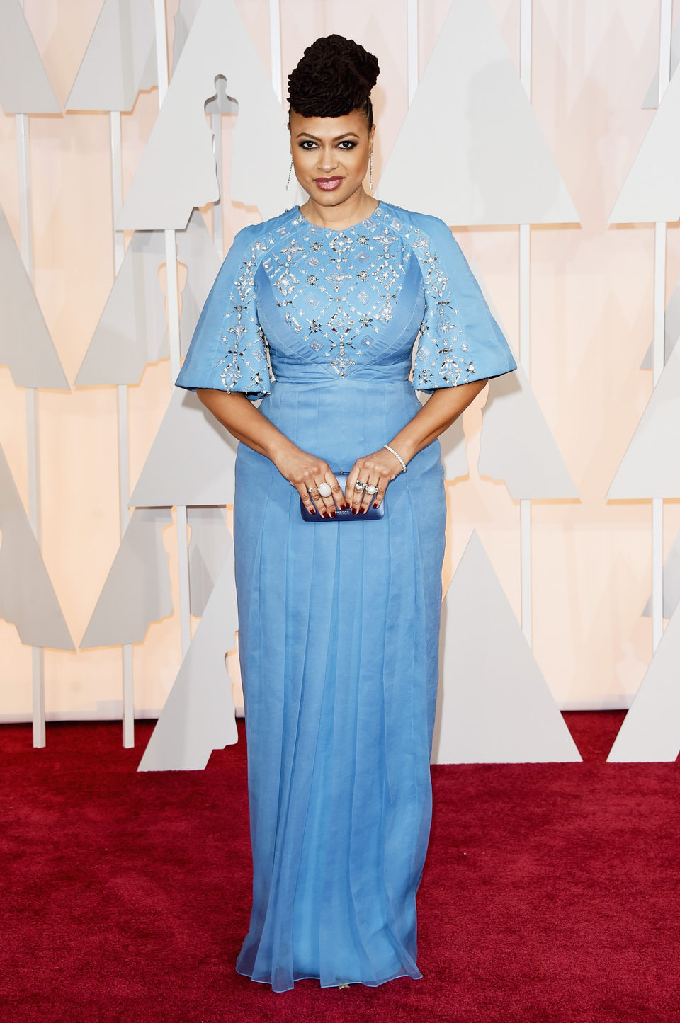 Ava DuVernay poses at the red carpet of the Oscar 2015