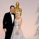 Chris Pratt and Anna Faris pose at the Oscar 2015