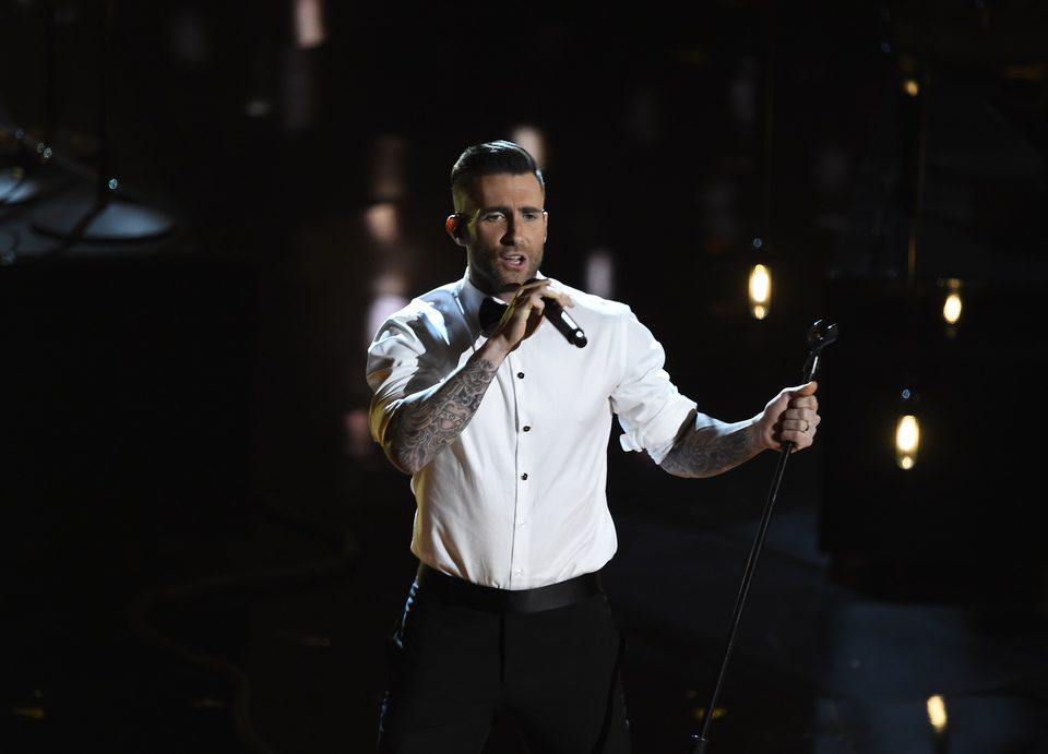 Adam Levine performs 'Lost Stars' live at the Oscars 2015