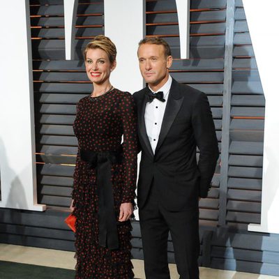 Tim McGraw and Faith Hill in the Oscar 2015 red carpet