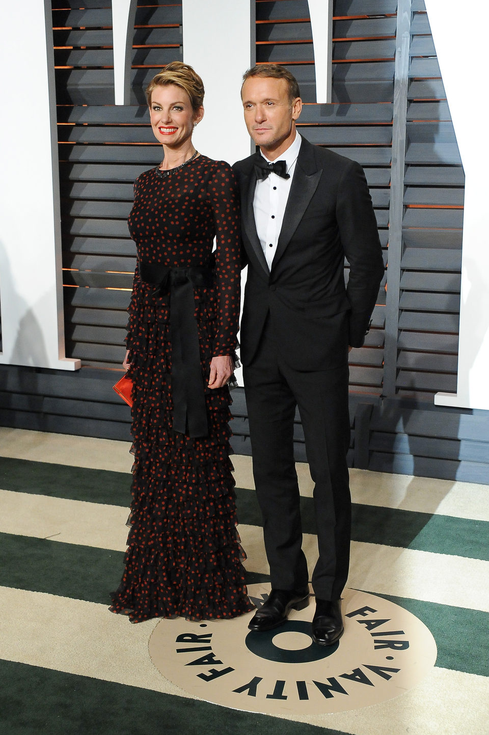 Tim McGraw and Faith Hill in the Oscar 2015 red carpet