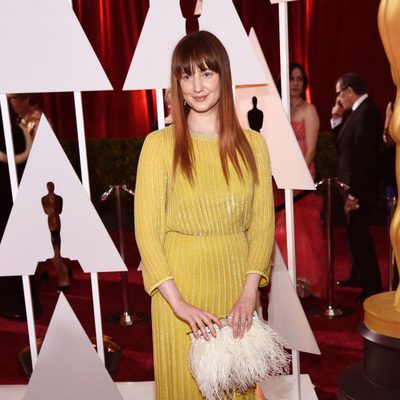 Andrea Riseborough posses in the Oscar 2015 red carpet