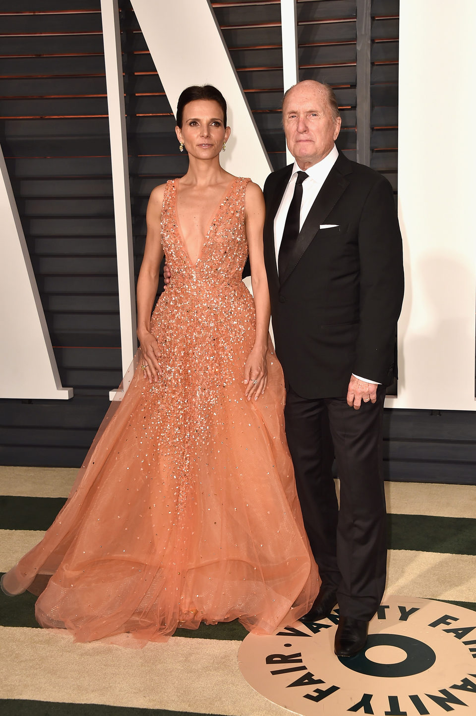 Robert Duval and his wife in the Oscar 2015 red carpet