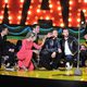 The Avengers kneel before Robert Downey Jr. at the MTV Movie Awards 2015