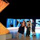 Pac-Man attacks the stars of 'Pixels' at Summer of Sony 2015