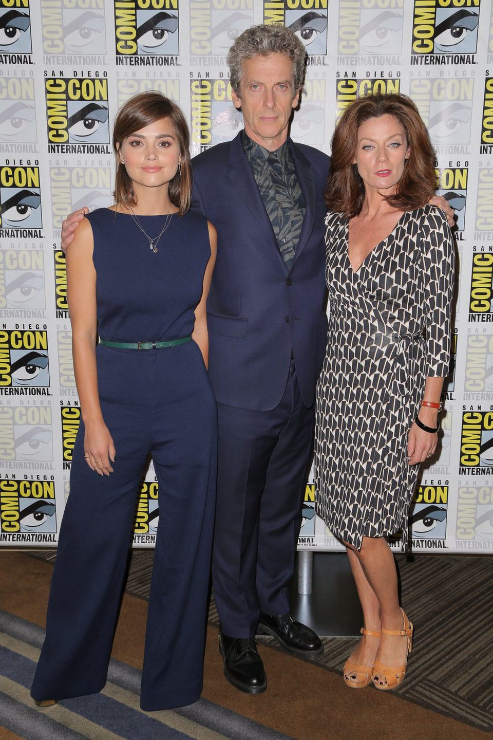 Jenna Coleman, Peter Capaldi y Michelle Gomez en la Comic-Con 2015