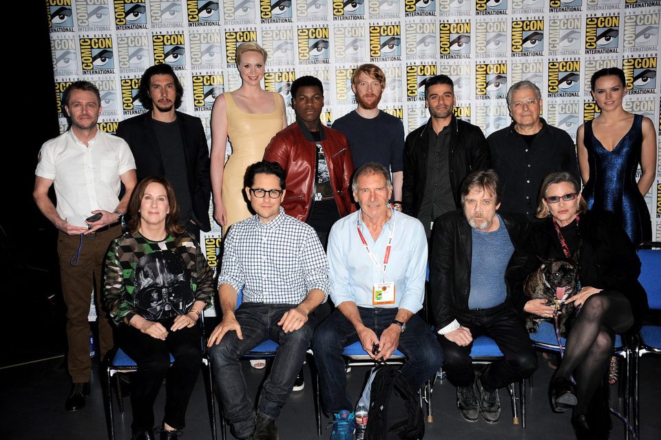 The 'Star Wars: The Force Awakens' team at the Comic-Con 2015