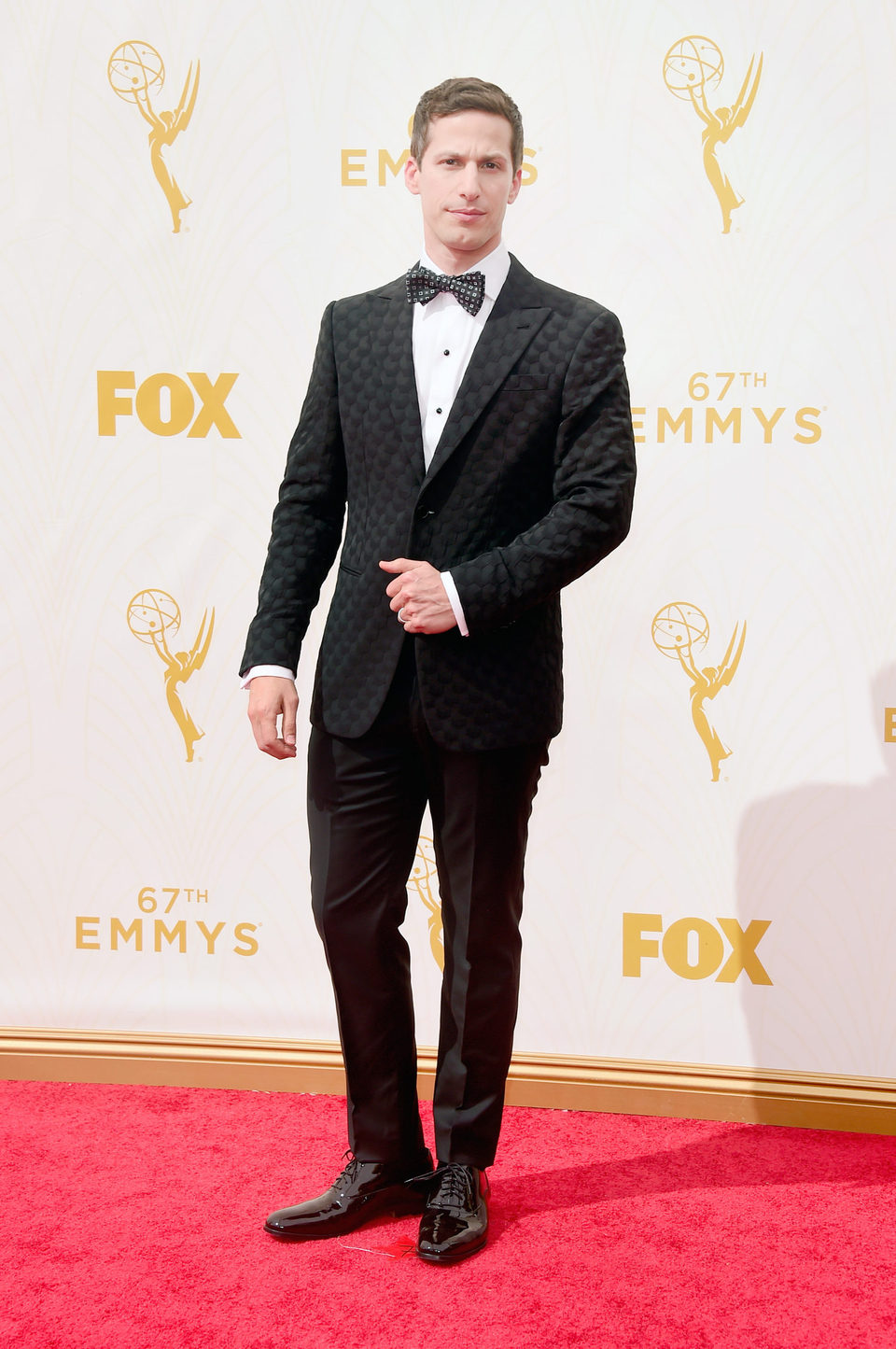 Andy Samberg at the Red Carpet at the Emmys 2015