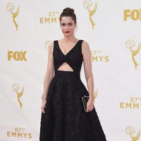 Amanda Peet at the red carpet at the 2015 Emmy Awards