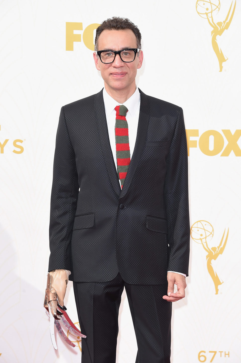 Fred Armisen at the red carpet of the 2015 Emmys