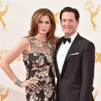 Kyle MacLachlan, Desiree Gruber at the 2015 Emmy Awards red carpet