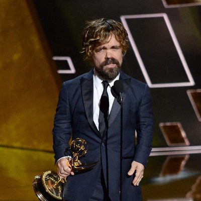 Peter Dinklage receiving the 2015 Emmy Award