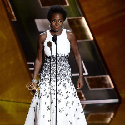 Viola Davis receiving the 2015 Emmy Award