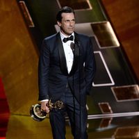 Jon Hamm receiving the 2015 Emmy Award